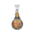 Native American Oyster Shell And Genuine Sterling Silver Pendant JX130945